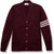 V-Neck Varsity Cardigan Sweater with embroidered logo [WV003-3461/CCW-WNE W/WH]