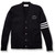 V-Neck Varsity Cardigan Sweater with embroidered logo [TX179-3461/ECL-NVY W/WH]