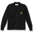 V-Neck Cardigan Sweater with embroidered logo [FL059-1001/SCF-BLACK]