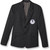 Men's Poly/Wool Blazer with school emblem [NY641-1050/JBS-CHAR GRY]