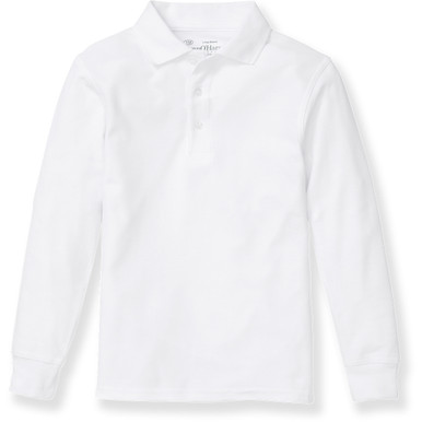 Long Sleeve Polo Shirt [PA123-KNIT-LS-WHITE] - FlynnO