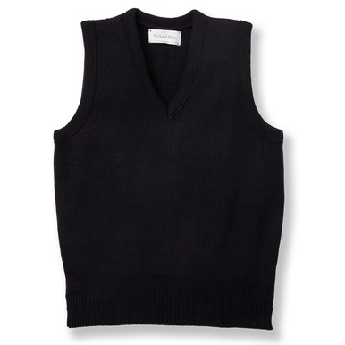 09 Giza cotton vneck knit vest (Navy) | UNFOLK