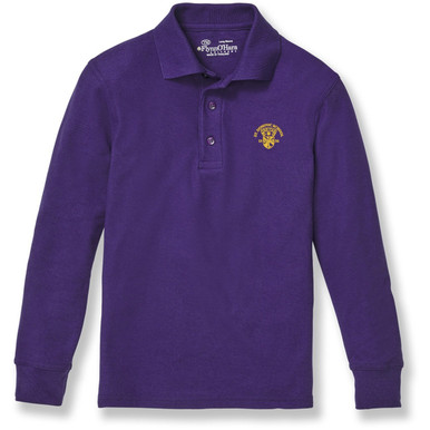 Long Sleeve Polo Shirt with embroidered logo [TN004-KNIT/DOM