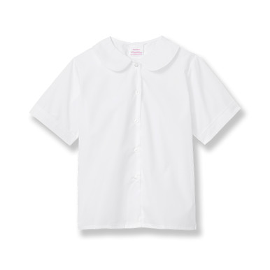 Short Sleeve Peterpan Collar Blouse [NY670-350-WHITE] - FlynnO