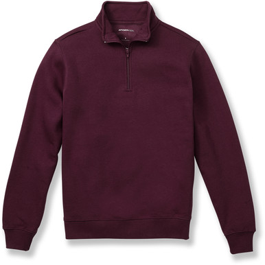 1/4 Zip Sweatshirt with embroidered logo [PA642-ST253-MAROON]