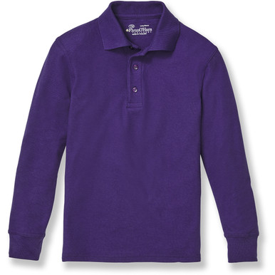 Long Sleeve Polo Shirt with heat transferred logo [NY550-KNIT-LS