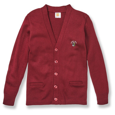 V-Neck Cardigan Sweater with embroidered logo [PA521-1001/COS