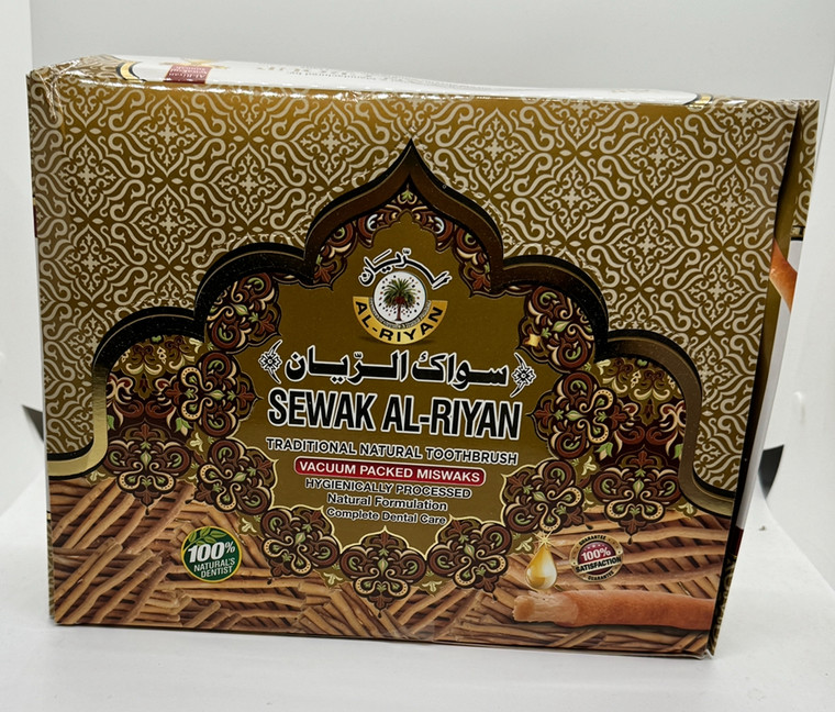 Box of 60 Natural Flavor 6" Miswak Sticks(Sewak Al-Riyan )
