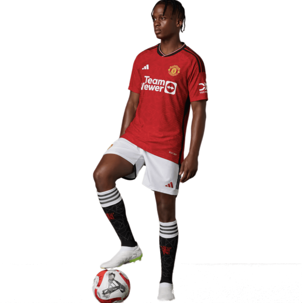 B.FERNANDES #8 Manchester United 23/24 Authentic Men's Home Shirt - Man United Font