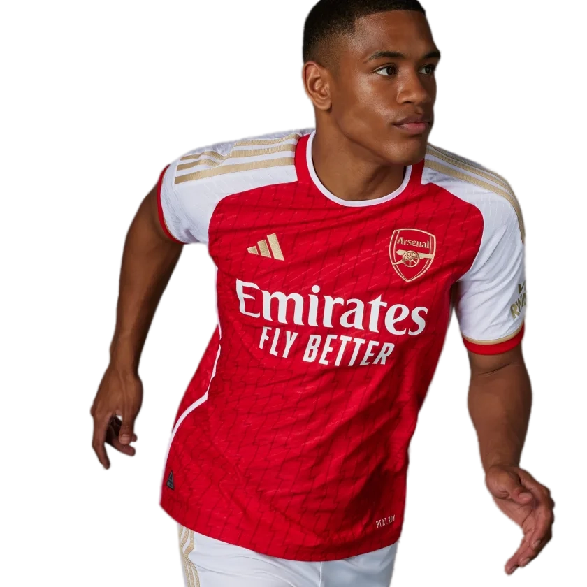 RICE #41 Arsenal 23/24 Authentic Men's Home Shirt - PL Font