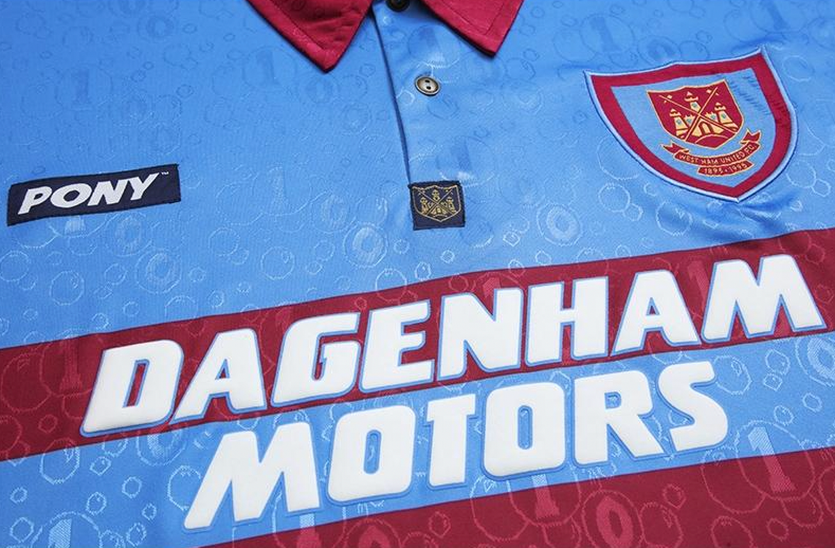 West Ham United 95/96 Men's Away Retro Long Sleeve Shirt