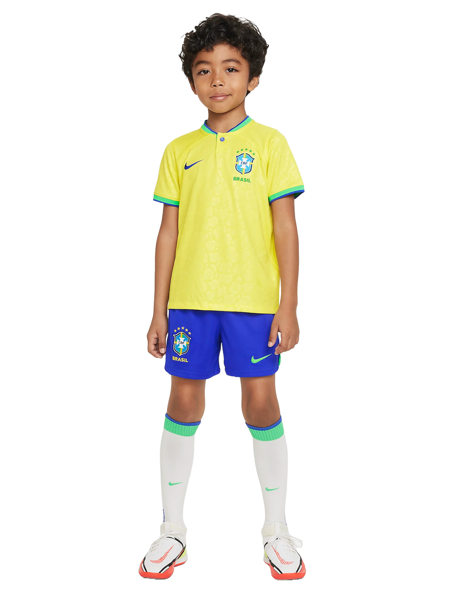 Brazil 2024 Kid's Home Shirt and Shorts