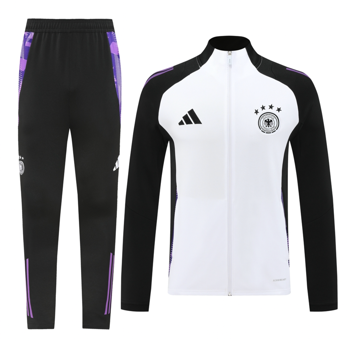 Germany 24/25 Men's White Long Zip Jacket