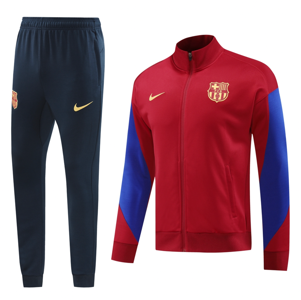 Barcelona 24/25 Men's Red Long Zip Jacket