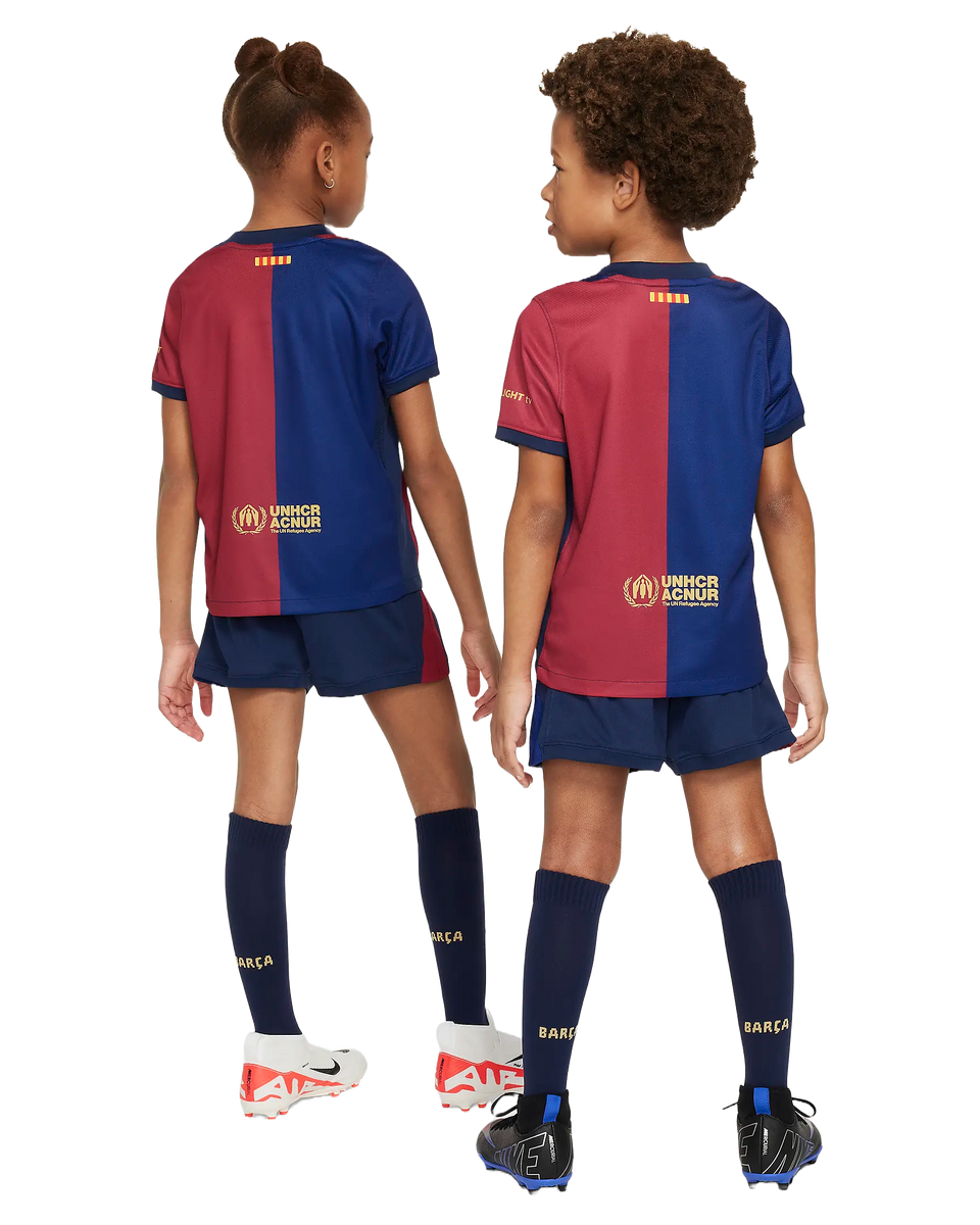 Barcelona 24/25 Kid's Home Shirt and Shorts
