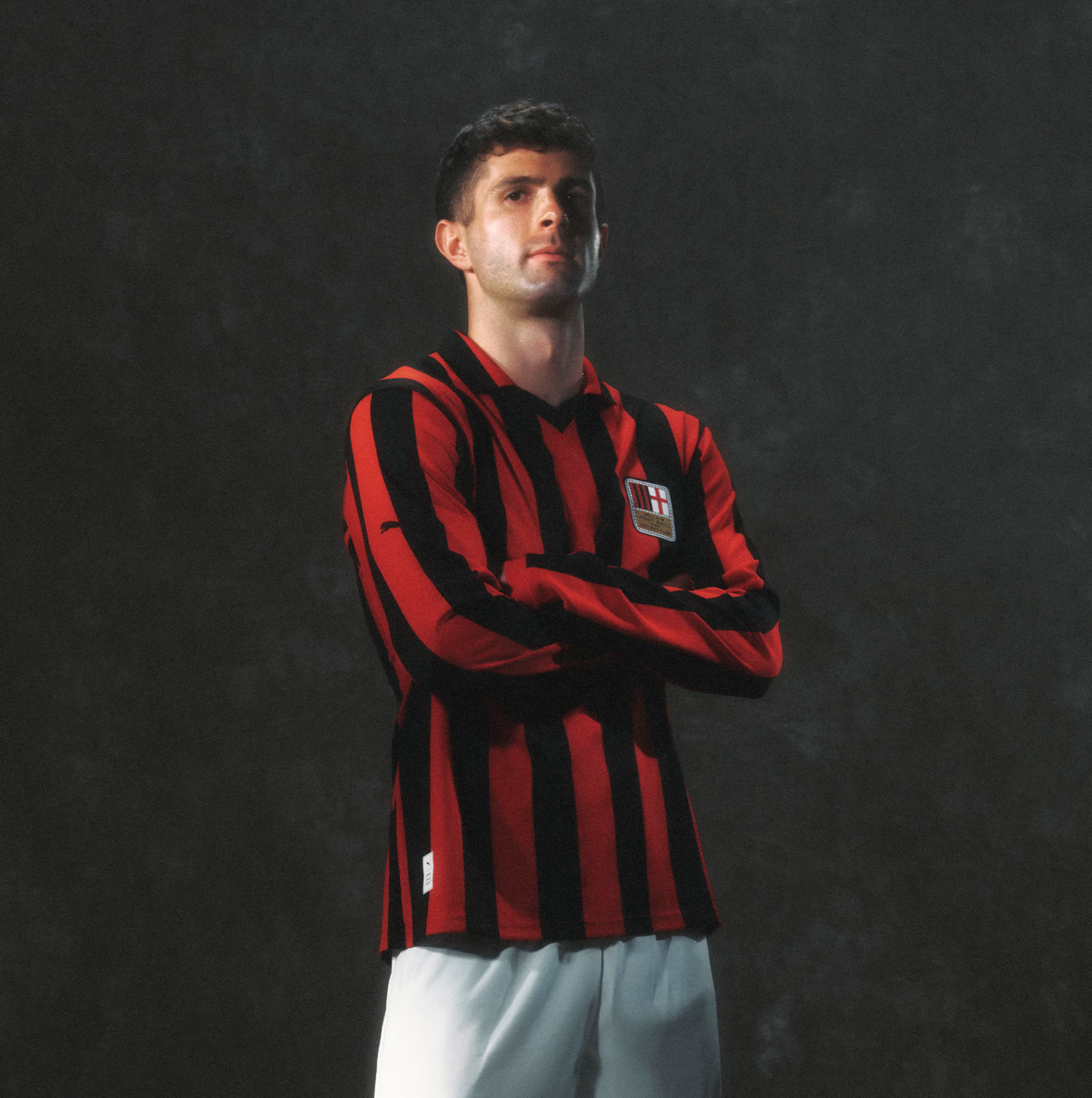 AC Milan Men's 125th Red & Black Anniversary Long Sleeve Shirt