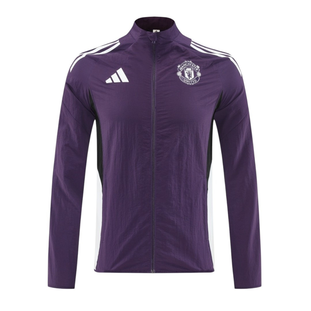 Manchester United 25/26 Men's Purple Long Zip Windbreaker
