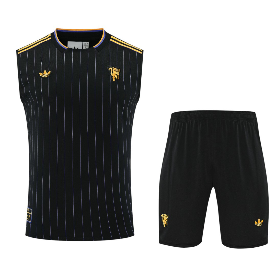 Manchester United 25/26 Men's Black-Gold Terrace Icon Tank Top
