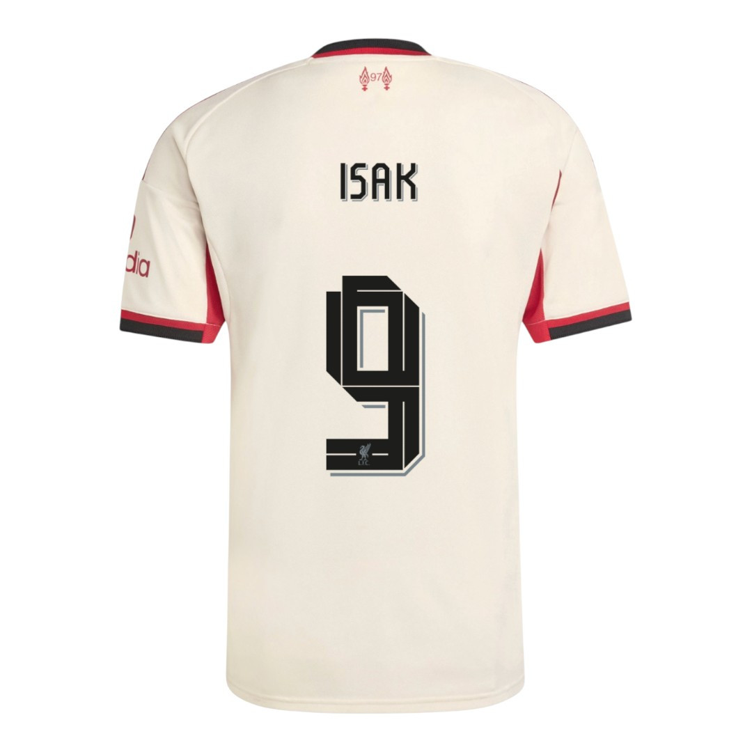 ISAK #9 Liverpool 25/26 Stadium Men's Away Shirt - Liverpool Font