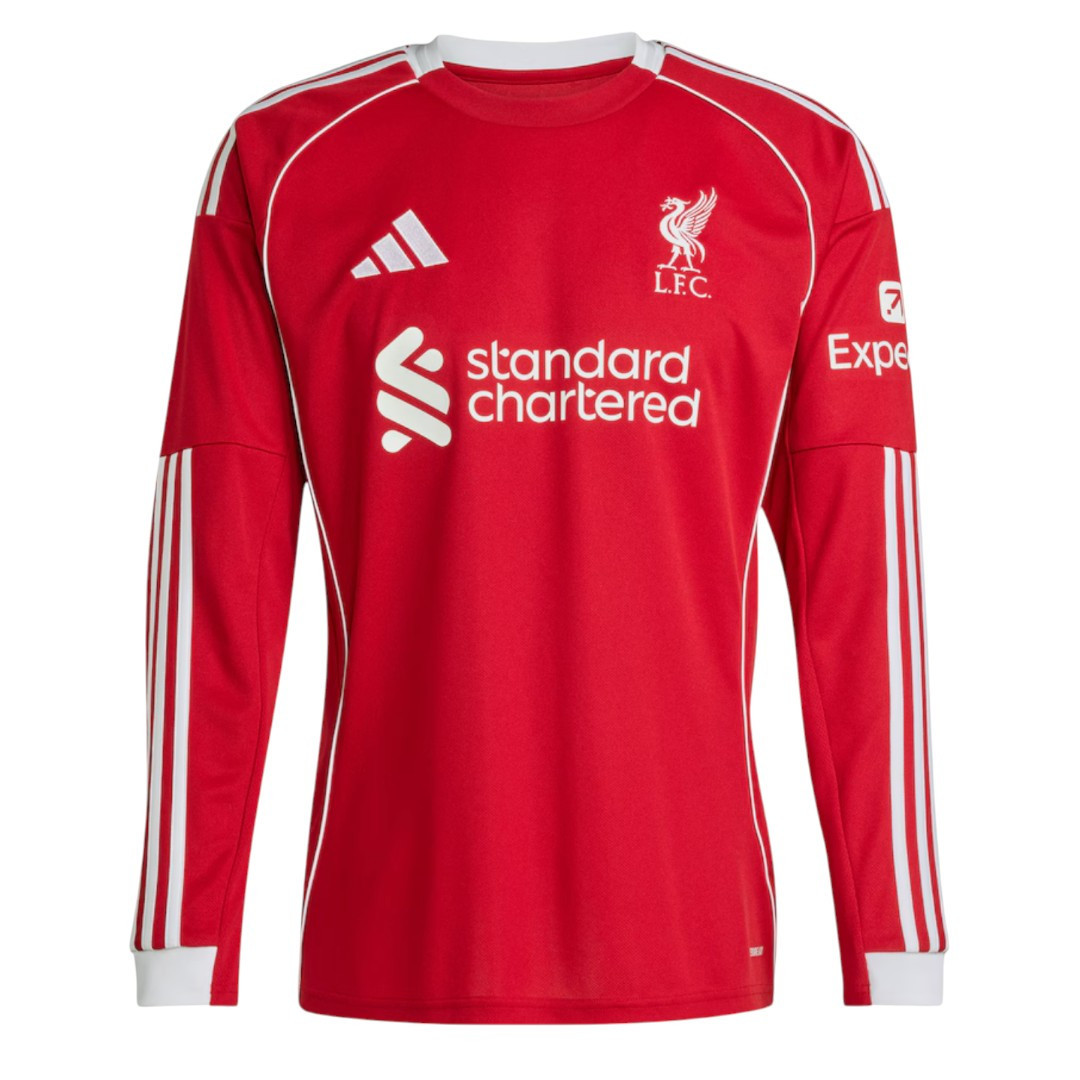 ISAK #9 Liverpool 25/26 Men's Home Long Sleeve Shirt - PL Font