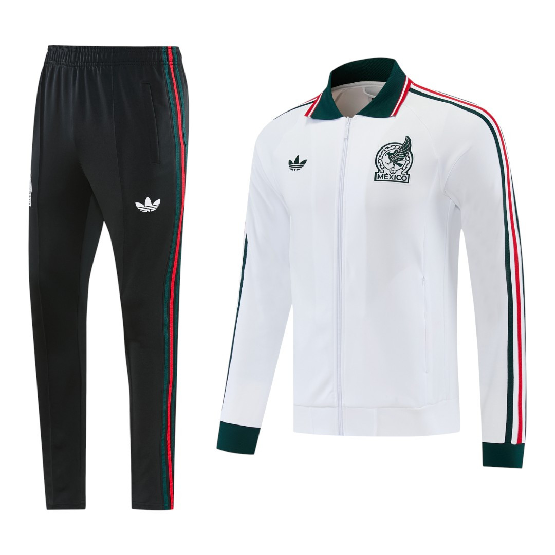 Mexico 2026 Men's White Long Zip Jacket