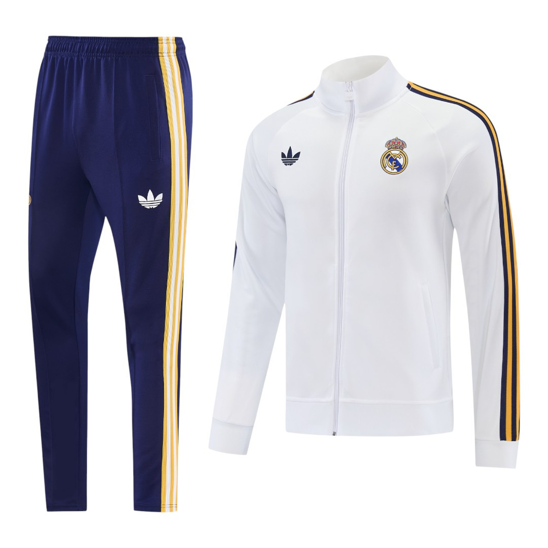 Real Madrid 26/27 Men's White Long Zip Jacket