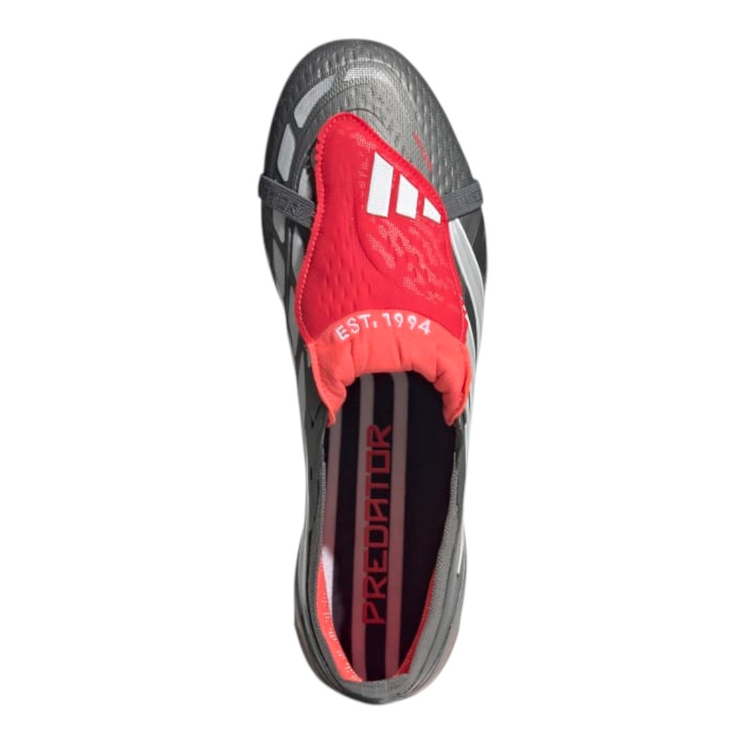 Predator Elite FG Fold-Over Tongue - Grey/White/Red