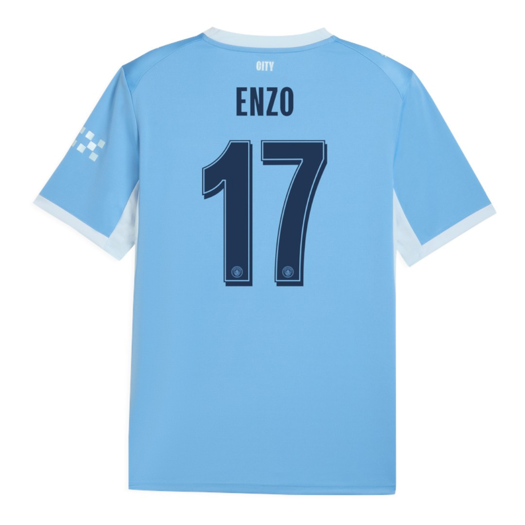 ENZO #17 Manchester City 26/27 Stadium Men's Home Shirt - Club Font