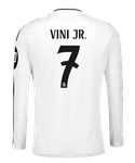 VINI JR #7 Real Madrid 24/25 Men's Home Long Sleeve Shirt