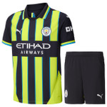 FODEN #47 Manchester City 24/25 Kid's Away Shirt and Shorts - Man City Font