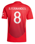 B.FERNANDES #8 Manchester United 24/25 Authentic Men's Home Shirt - Man United Font