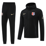 Barcelona 24/25 Men's Black Long Zip Hoodie Tracksuit