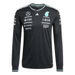 Mercedes-AMG 2025 Black Authentic Long Sleeve Driver T-Shirt