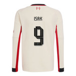 ISAK #9 Liverpool 25/26 Men's Away Long Sleeve Shirt - Liverpool Font