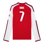 SAKA #7 Arsenal 26/27 Men's Home Long Sleeve Shirt - Club Font
