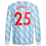 SANCHO #25 Men's 21/22 Long Sleeve Stadium Manchester United Away Shirt