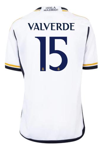 VALVERDE #15 Real Madrid 23/24 Kid's Home Shirt and Shorts