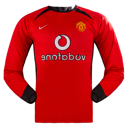 Manchester United 02/04 Men's Home Retro Long Sleeve Shirt
