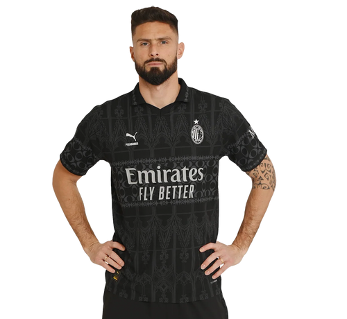 AC Milan X Pleasures 23/24 Authentic Men's Dark Shirt