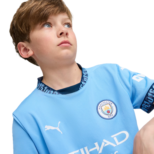 DE BRUYNE #17 Manchester City 24/25 Kid's Home Shirt and Shorts - PL Font