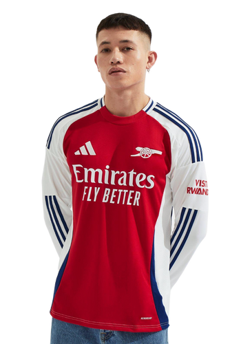 RICE #41 Arsenal 24/25 Men's Home Long Sleeve Shirt - PL Font