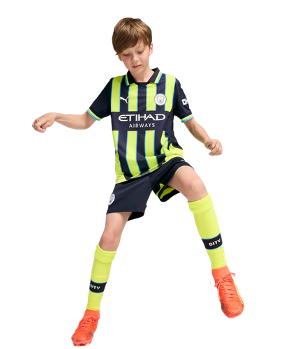FODEN #47 Manchester City 24/25 Kid's Away Shirt and Shorts - Man City Font