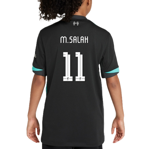 M.SALAH #11 Liverpool 24/25 Kid's Away Shirt and Shorts - LFC Font
