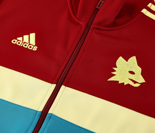 AS Roma 24/25 Men's Red-Blue Long Zip Jacket