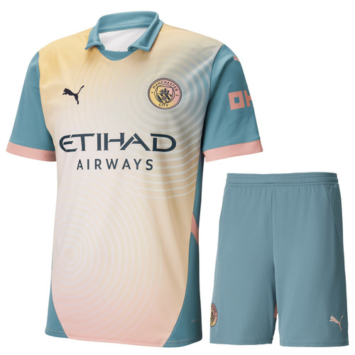 Manchester City 24/25 Kid's Fourth Shirt and Shorts