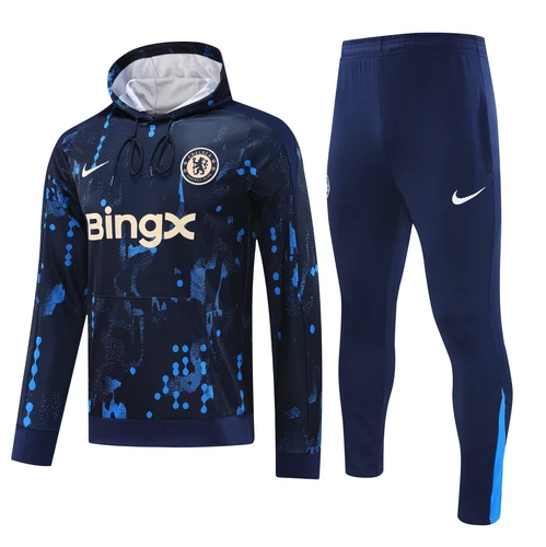 Chelsea 24/25 Men's Navy Pre-Match Hoodie Tracksuit