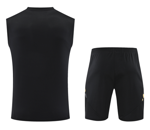 Real Madrid 24/25 Men's Black-Gold Training Tank Top