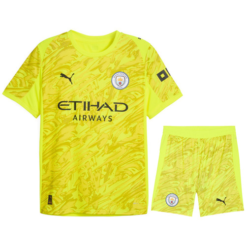 Manchester City 25/26 Kid's Yellow Goalkeeper Mini-Kit