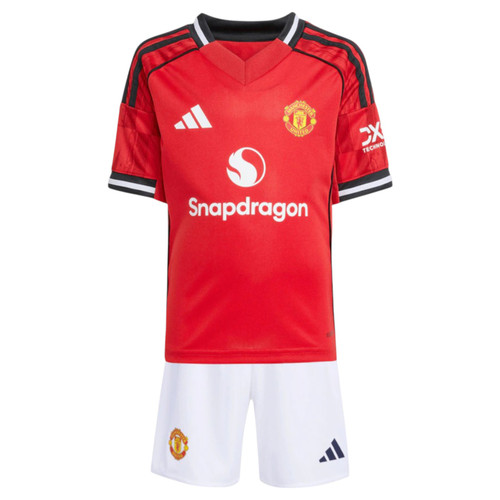 B.FERNANDES #8 Manchester United 25/26 Kid's Home Mini-Kit - Man United Font