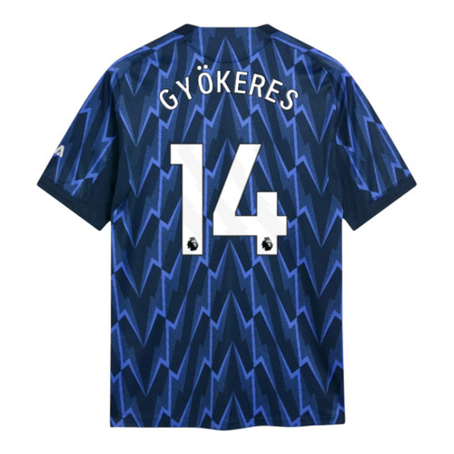 GYÖKERES #14 Arsenal 25/26 Authentic Men's Away Shirt - PL Font